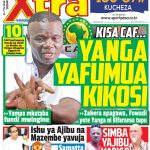 MUONEKANO WA GAZETI LA SPOTI XTRA KATIKA UKURASA WA MBELE LEO ALHAMIS