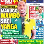 MUONEKANO WA UKURASA WA MBELE GAZETI LA CHAMPIONI JUMATATU