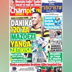 GAZETI LA CHAMPIONI KATIKA UKURASA WA MBELE LEO JUMATANO, YANGA YATIKISA BALAA!!
