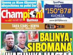 MUONEKANO WA UKURASA WA MBELE GAZETI LA CHAMPIONI IJUMAA