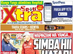 MUONEKANO WA UKURASA WA MBELE GAZETI LA SPOTI XTRA JUMAPILI