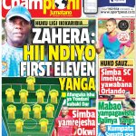 MUONEKANO WA UKURASA WA MBELE GAZETI LA CHAMPIONI JUMATANO