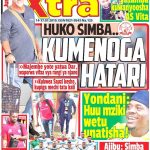 UKURASA WA MBELE WA GAZETI LA SPOTI XTRA LEO JUMAPILI, HUKO SIMBA KUMENOGA