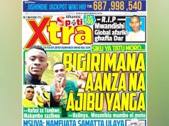 GAZETI LA SPOTI XTRA KATIKA UKURASA WA MBELE LEO ALHAMIS, BIGIRIMANA AANZA NA AJIBU