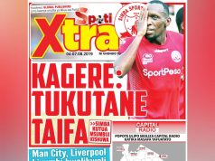 MUONEKANO WA UKURASA WA NYUMA GAZETI LA SPOTIXTRA JUMAPILI
