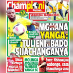 MUONEKANO WA GAZETI LA GAZETI LA CHAMPIONI KATIKA UKURASA WA MBELE LEO IJUMAA