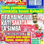 FIFA WATUA SIMBA, UKURASA WA MBELE WA CHAMPIONI LEO JUMAMOSI