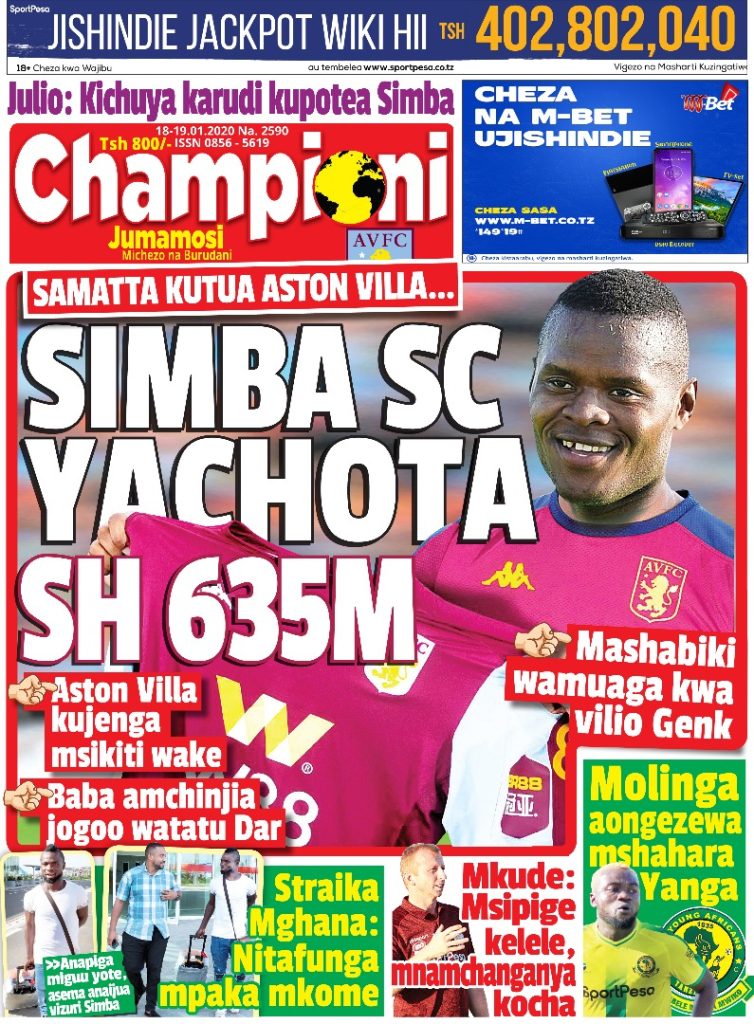 SIMBA SC YACHOTA MILIONI 633, CHAMPIONI JUMAMOSI