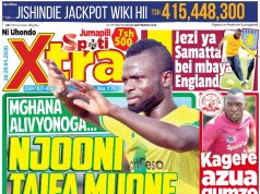 MUONEKANO WA UKURASA WA MBELE GAZETI LA SPOTIXTRA JUMAPILI, JANUARI 26