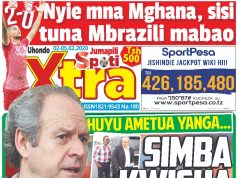 MUONEKANO WA UKURASA WA MBELE GAZETI LA SPOTIXTRA,JUMAPILI