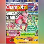 MUONEKANO WA UKURASA WA MBELE GAZETI LA CHAMPIONI JUMATANO