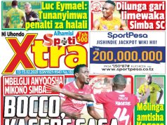 MUONEKANO WA UKURASA WA MBELE GAZETI LA SPOTIXTRA ALHAMISI