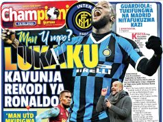 MUONEKANO WA UKURASA WA NYUMA GAZETI LA CHAMPIONI IJUMAA