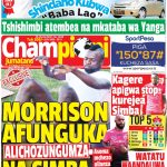 MUONEKANO WA UKURASA WA MBELE GAZETI LA CHAMPIONI JUMATANO, NAFASI YA KUSHINDA NDINGA NI YAKO