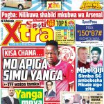 MUONEKANO WA UKURASA WA MBELE GAZETI LA SPOTIXTRA ALHAMISI LIPO MTAANI JIPATIE NAKALA YAKO USHINDE NDINGA MPYA