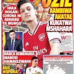 MUONEKANO WA UKURASA WA NYUMA GAZETI LA CHAMPIONI IJUMAA