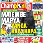 MUONEKANO WA UKURASA WA MBELE GAZETI LA CHAMPIONI IJUMAA