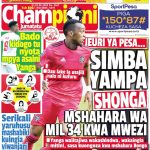 NYOTA MPYA YANGA BADO KIDOGO ASAINI,NDANI YA GAZETI LA CHAMPIONI JUMATATU