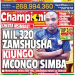 MUONEKANO WA UKURASA WA MBELE GAZETI LA CHAMPIONI JUMAMOSI