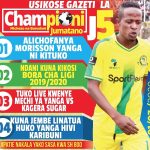 KIKOSI BORA CHA LIGI KUU BARA NI NDANI YA CHAMPIONI JUMATANO
