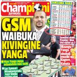MUONEKANO WA UKURASA WA MBELE GAZETI LA CHAMPIONI JUMATATU