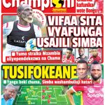 MUONEKANO WA UKURASA WA MBELE GAZETI LA CHAMPIONI JUMAMOSI