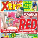 MUONEKANO WA UKURASA WA MBELE GAZETI LA SPOTI XTRA JUMAPILI