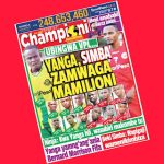 MUONEKANO WA UKURASA WA MBELE GAZETI LA CHAMPIONI JUMAMOSI