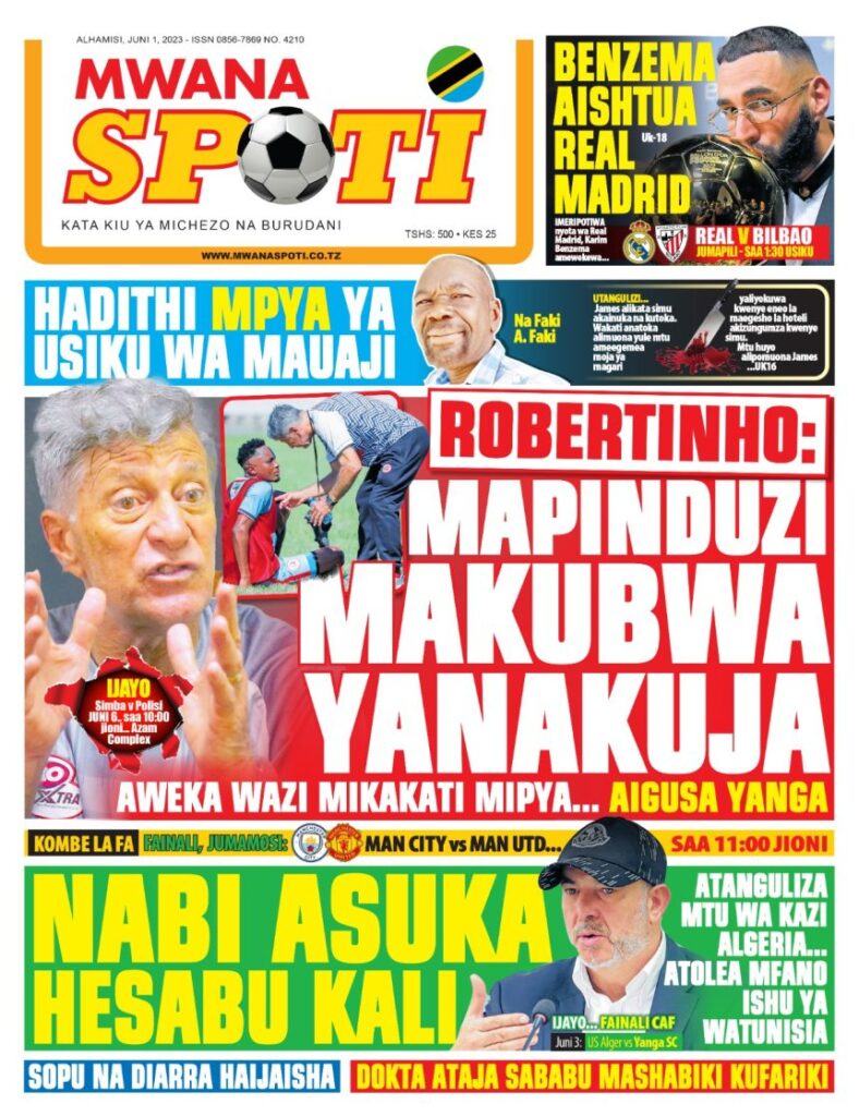 Gazeti la Mwanaspoti la leo