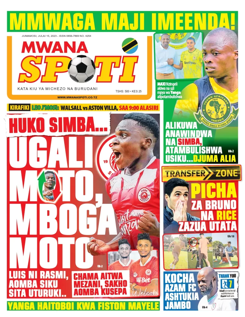 HUKO SIMBA… UGALI MOTO MBOGA MOTO , LUIS NI RASMI AOMBA SIKU SITA UTURUKI, CHAMA AITWA MEZANI, SAKHO KUSEPA