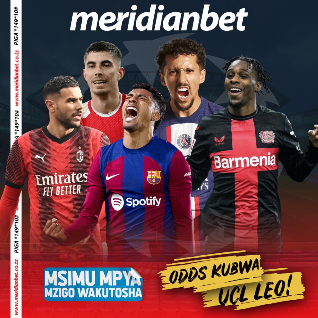 LIGI YA MABINGWA KUKUPATIA MAOKOTO NDANI YA MERIDIANBET LEO…