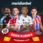 MERIDIANBET KUKUPATIA MZIGO MKUBWA LEO….ODDS ZA USHINDI HIZI HAPA…