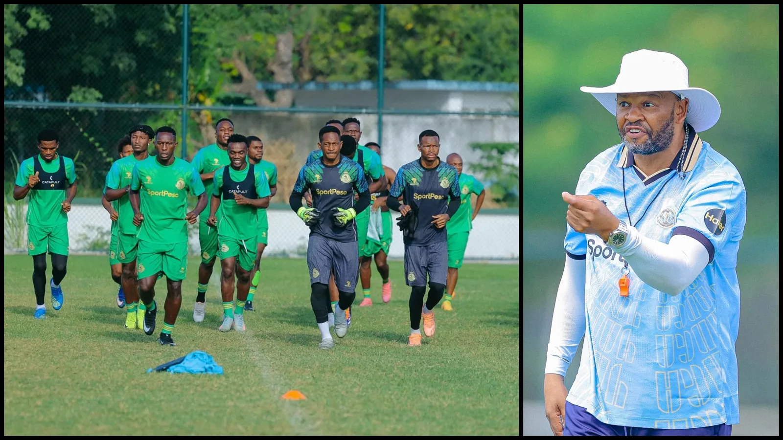 Manqoba Mngqithi akisimamia mazoezi ya Yanga SC