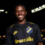 Mohammed Shilla akiwa na jezi ya AIK ya Sweden mwaka 2026