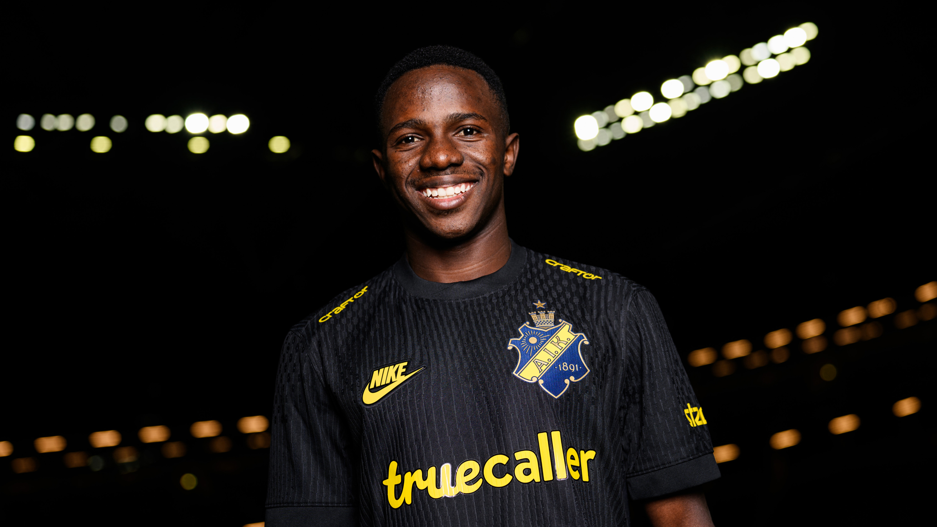 Mohammed Shilla akiwa na jezi ya AIK ya Sweden mwaka 2026