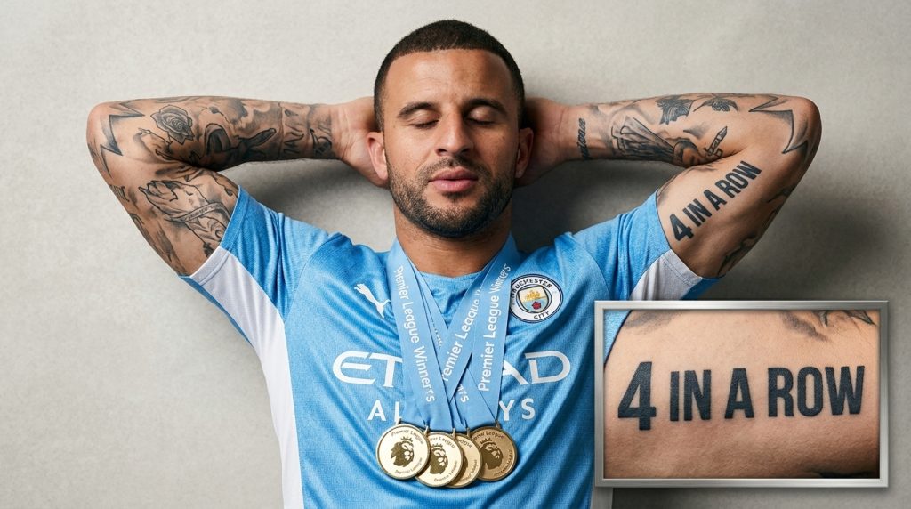 Kyle Walker tattoo Man City